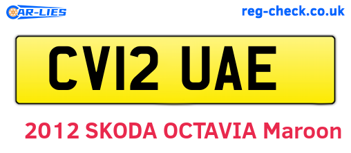 CV12UAE are the vehicle registration plates.