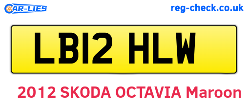 LB12HLW are the vehicle registration plates.