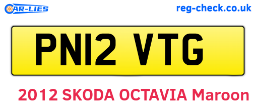 PN12VTG are the vehicle registration plates.