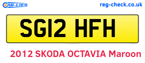 SG12HFH are the vehicle registration plates.
