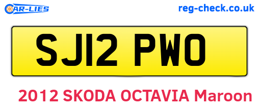 SJ12PWO are the vehicle registration plates.