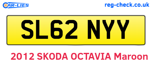 SL62NYY are the vehicle registration plates.