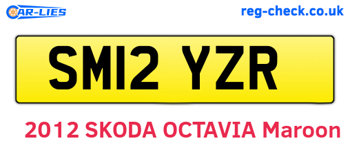 SM12YZR are the vehicle registration plates.