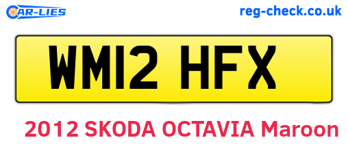 WM12HFX are the vehicle registration plates.