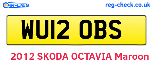 WU12OBS are the vehicle registration plates.