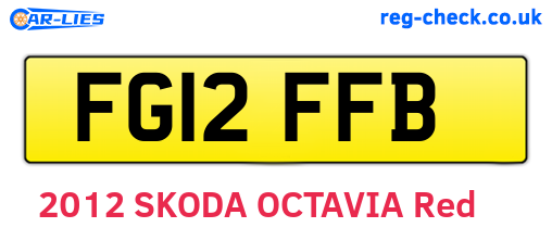 FG12FFB are the vehicle registration plates.