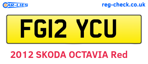 FG12YCU are the vehicle registration plates.