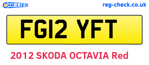 FG12YFT are the vehicle registration plates.