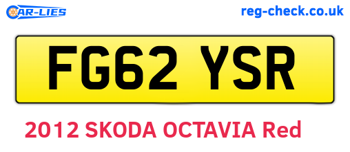 FG62YSR are the vehicle registration plates.
