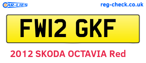 FW12GKF are the vehicle registration plates.
