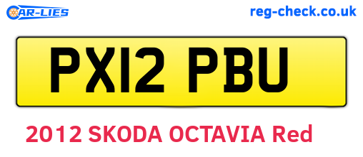 PX12PBU are the vehicle registration plates.