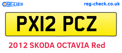 PX12PCZ are the vehicle registration plates.