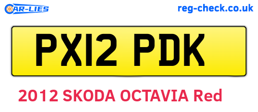PX12PDK are the vehicle registration plates.