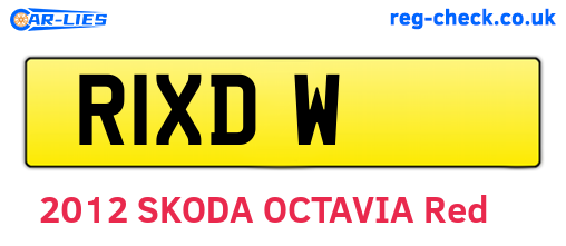 R1XDW are the vehicle registration plates.