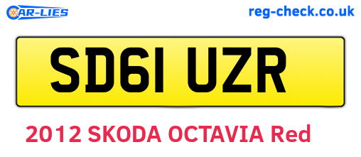 SD61UZR are the vehicle registration plates.