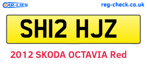 SH12HJZ are the vehicle registration plates.