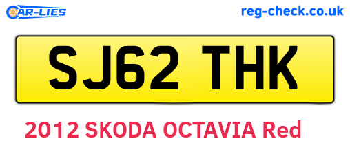 SJ62THK are the vehicle registration plates.