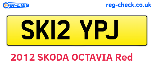 SK12YPJ are the vehicle registration plates.
