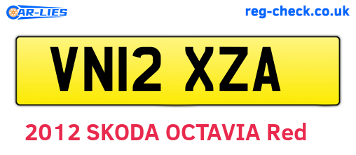 VN12XZA are the vehicle registration plates.