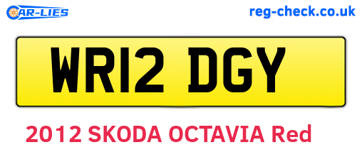 WR12DGY are the vehicle registration plates.