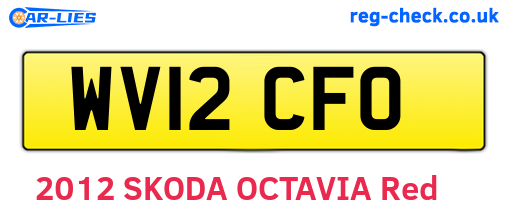 WV12CFO are the vehicle registration plates.