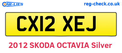 CX12XEJ are the vehicle registration plates.