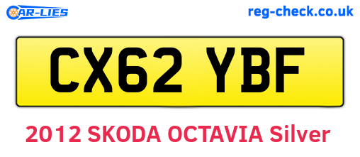 CX62YBF are the vehicle registration plates.