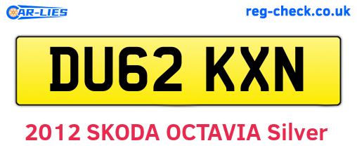 DU62KXN are the vehicle registration plates.