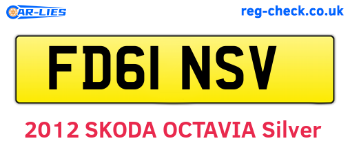 FD61NSV are the vehicle registration plates.
