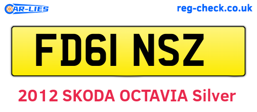 FD61NSZ are the vehicle registration plates.