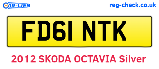 FD61NTK are the vehicle registration plates.