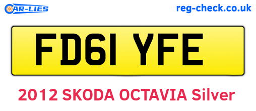 FD61YFE are the vehicle registration plates.