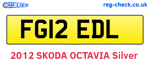 FG12EDL are the vehicle registration plates.