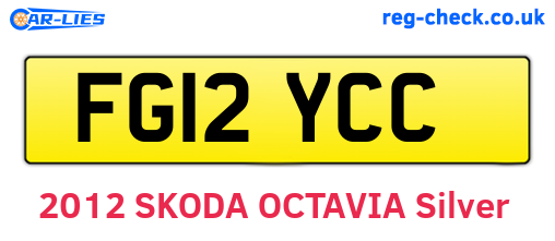 FG12YCC are the vehicle registration plates.