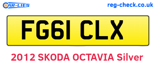 FG61CLX are the vehicle registration plates.