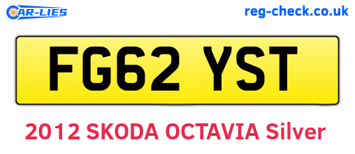 FG62YST are the vehicle registration plates.