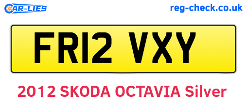 FR12VXY are the vehicle registration plates.