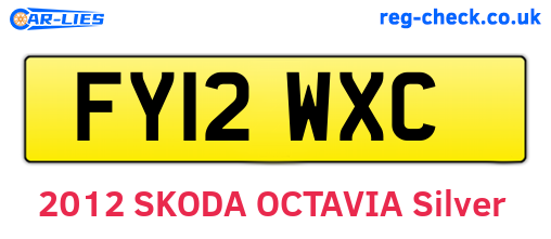 FY12WXC are the vehicle registration plates.