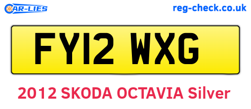 FY12WXG are the vehicle registration plates.