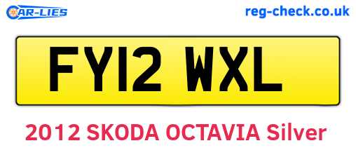 FY12WXL are the vehicle registration plates.