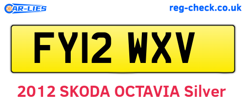 FY12WXV are the vehicle registration plates.