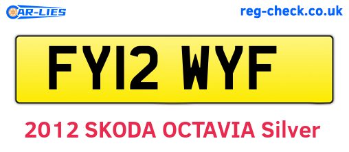 FY12WYF are the vehicle registration plates.