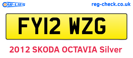 FY12WZG are the vehicle registration plates.