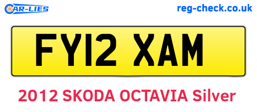 FY12XAM are the vehicle registration plates.