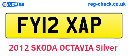 FY12XAP are the vehicle registration plates.