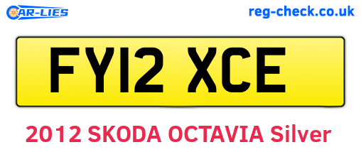 FY12XCE are the vehicle registration plates.