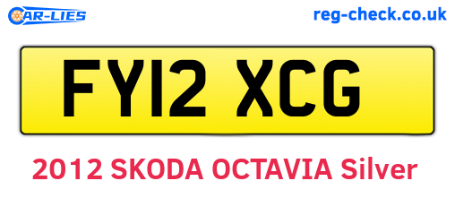 FY12XCG are the vehicle registration plates.