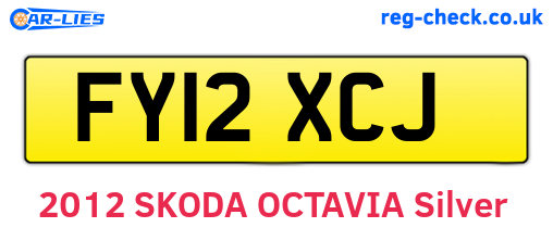 FY12XCJ are the vehicle registration plates.
