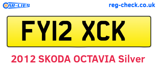 FY12XCK are the vehicle registration plates.