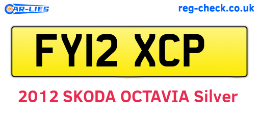 FY12XCP are the vehicle registration plates.